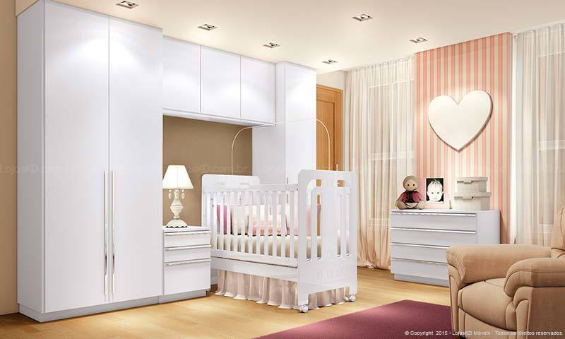 Papel de parede e adesivos de parede Quarto Para Bebe Feminino Completo ~ Papel de parede e adesivos de parede