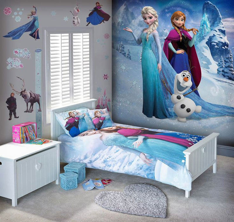 Fa?a uma decora??o de quarto infantil especial com o tema Frozen Quarto Infantil Decorado Com Adesivo ~ Fa?a uma decora??o de quarto infantil especial com o tema Frozen