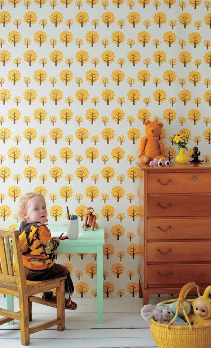 papel-de-parede-quarto-infantil-arvores-amarelas
