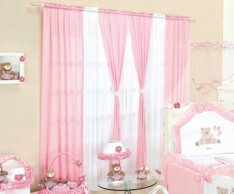 cortinas-para-quarto-de-bebê-rosa