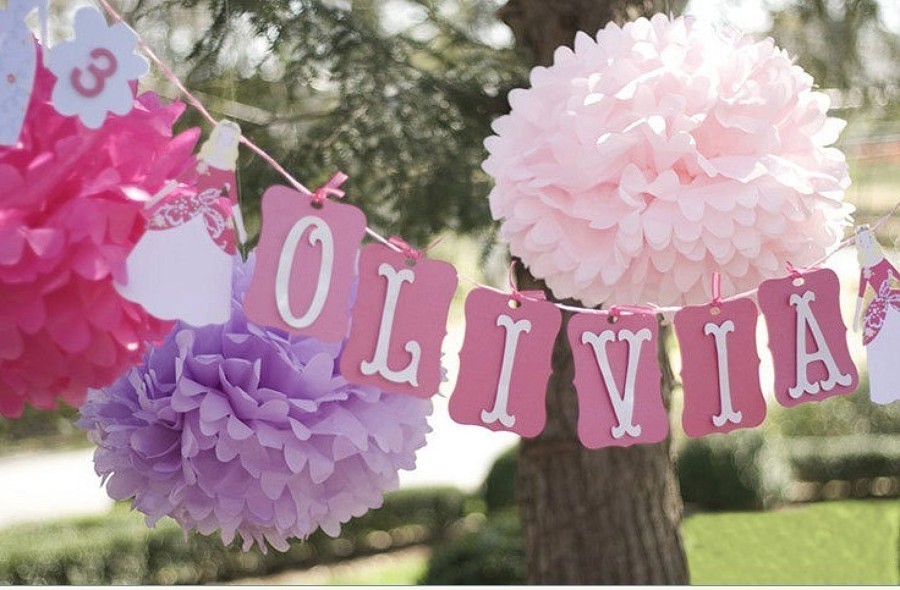 festa-infantil-pompons-de-papel-de-seda