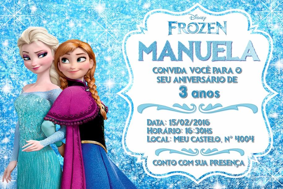 convite virtual festa da frozen
