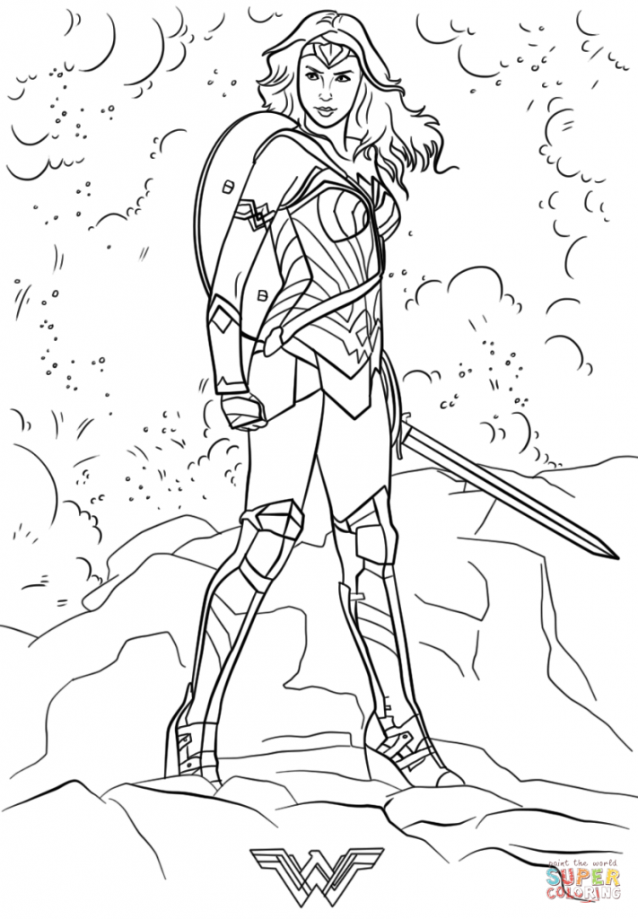 desenhos para colorir Mulher Maravilha