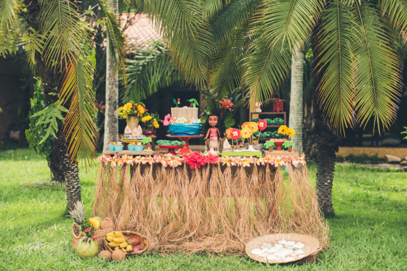 decoração de festa infantil princesa Moana