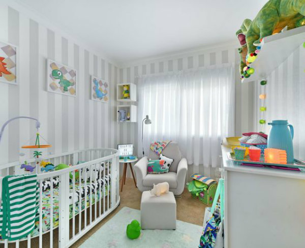 Quarto de bebê masculino dinossauros
