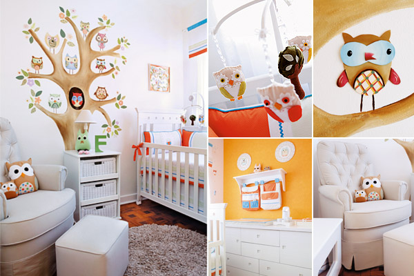Quarto de bebê tema natureza