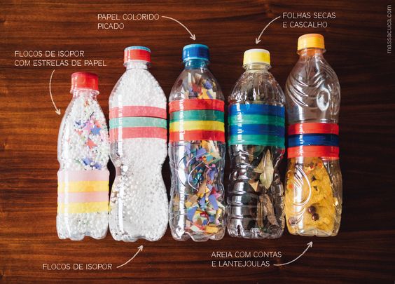 garrafas sensoriais