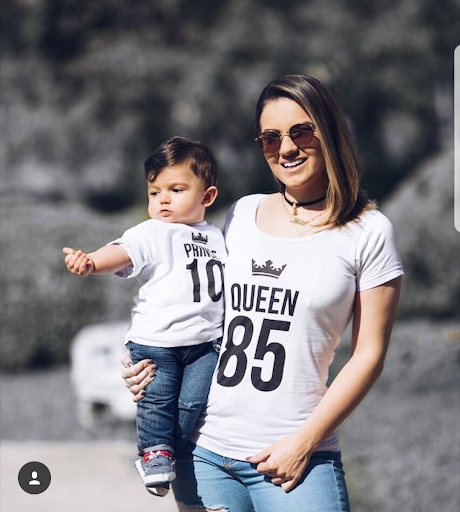 look mãe e filho