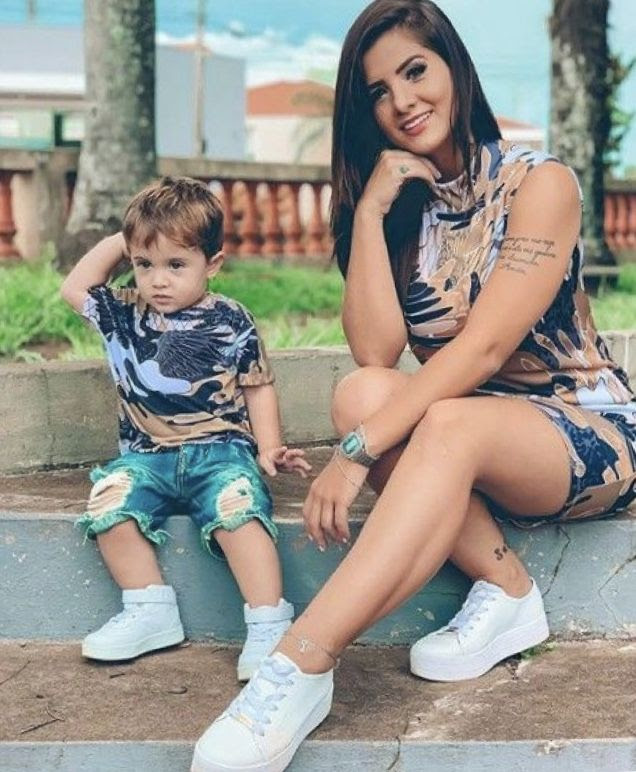 look mãe e filho