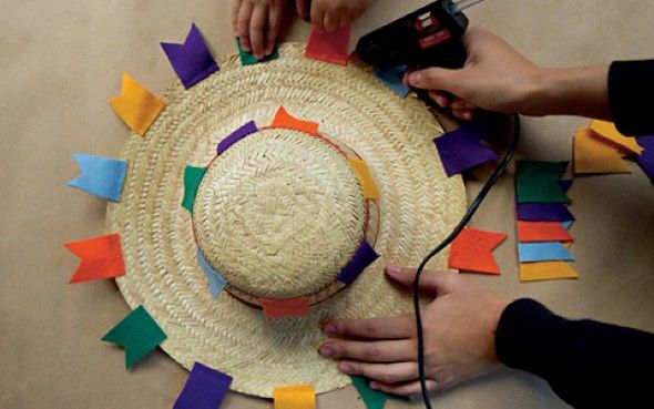 Chapéu na Decoração festa junina