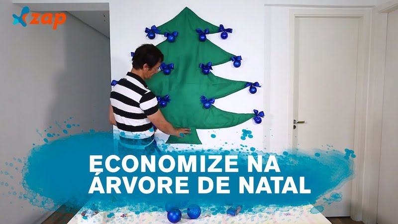 dica de árvore de natal com tnt