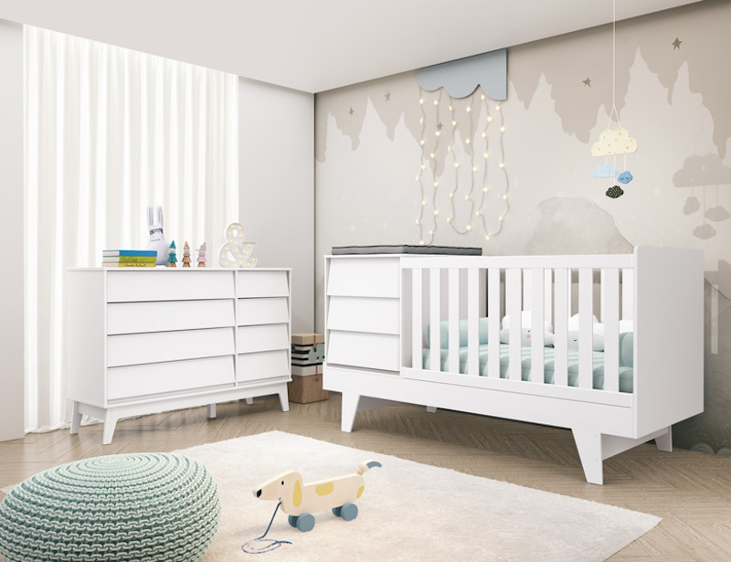 móveis para quarto de bebê minimalista
