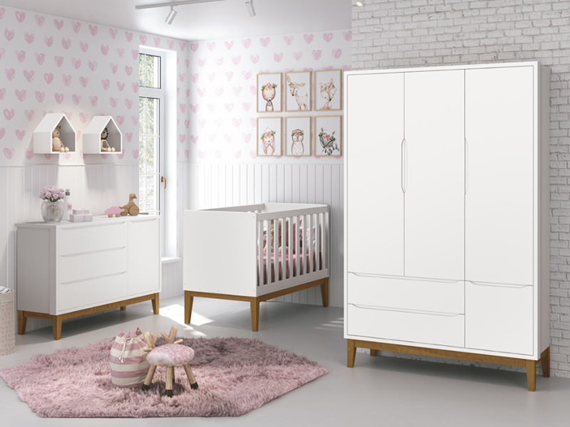 quarto de bebê românico