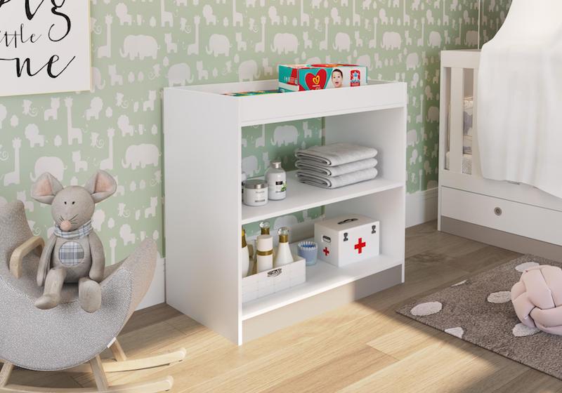 trocador de fraldas e organizador de brinquedos